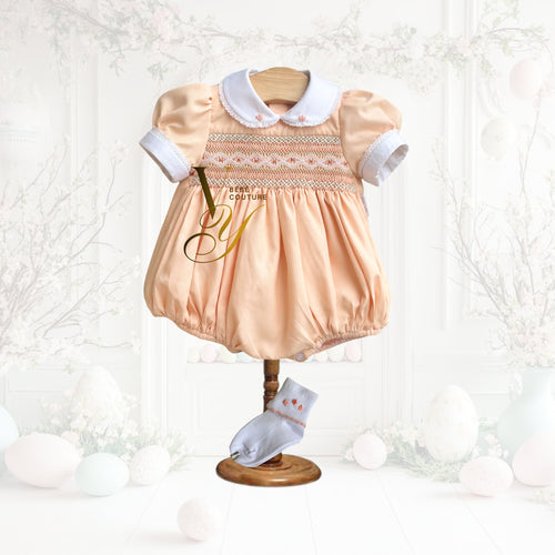 Peachwood Hand-smocked  Bodysuit