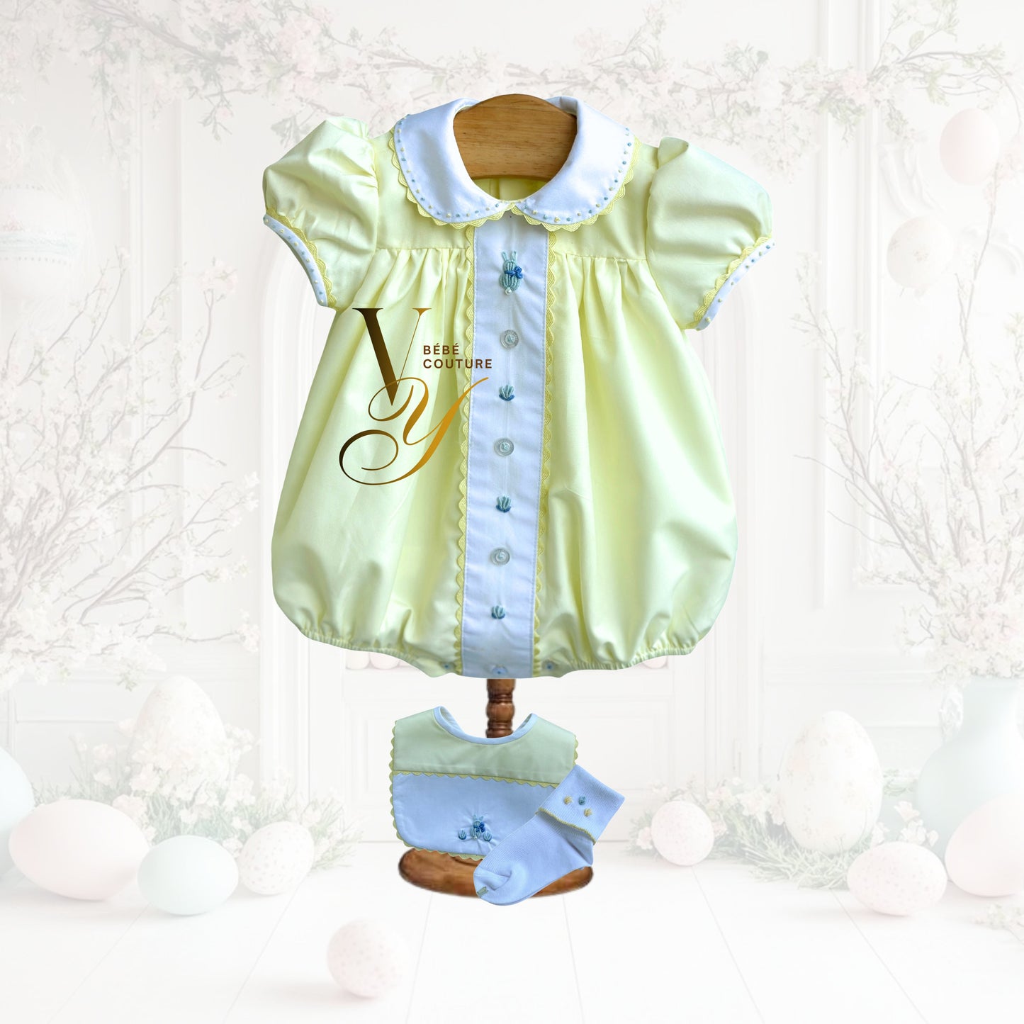 Primerose Easter Hand-embroidery Bodysuit