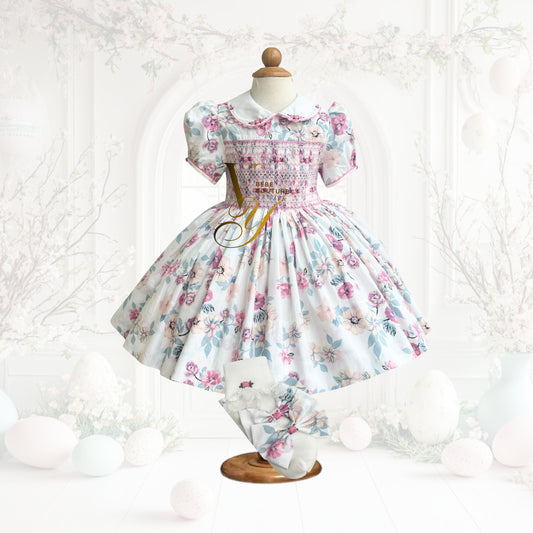 ⚜️Evelyn Rose Hand-smocked Dress