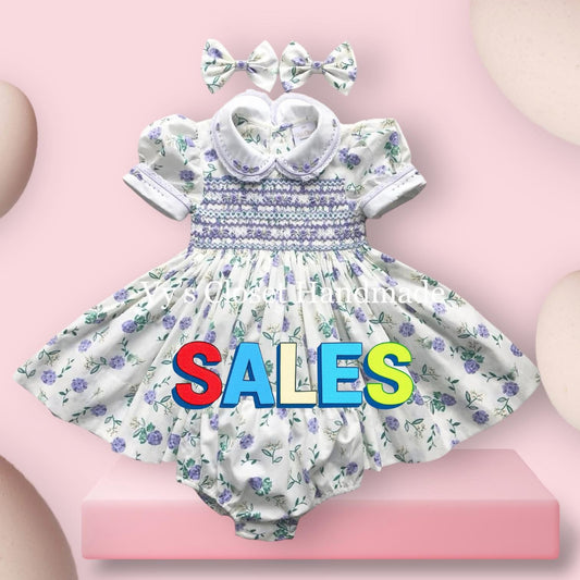 Lavender hand smocked dress